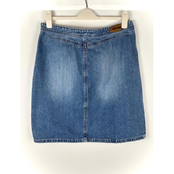 Vintage Y2K ‘Bongo Jeans Wear’ Denim Mini Pencil Skirt - Faded Wash - Small - Picture 8 of 10